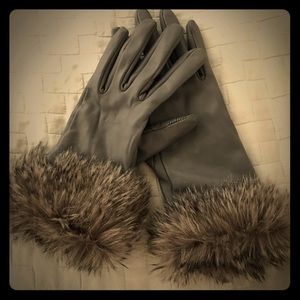 Beautiful leather gloves with touch screen ability
